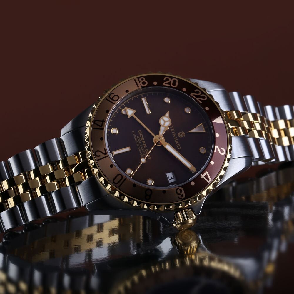 Ocean 39 GMT.2 two-tone CHOCOLATE Diver Watch