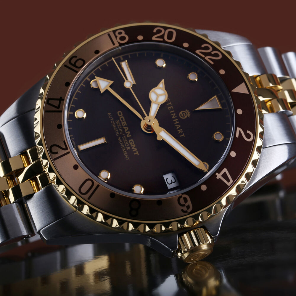 Ocean 39 GMT.2 two-tone CHOCOLATE Diver Watch