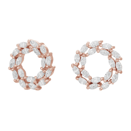 Rosegold-plated silver earrings BIBBI 13mm