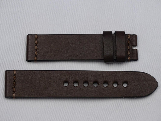 Leather Strap brown with brown stitching