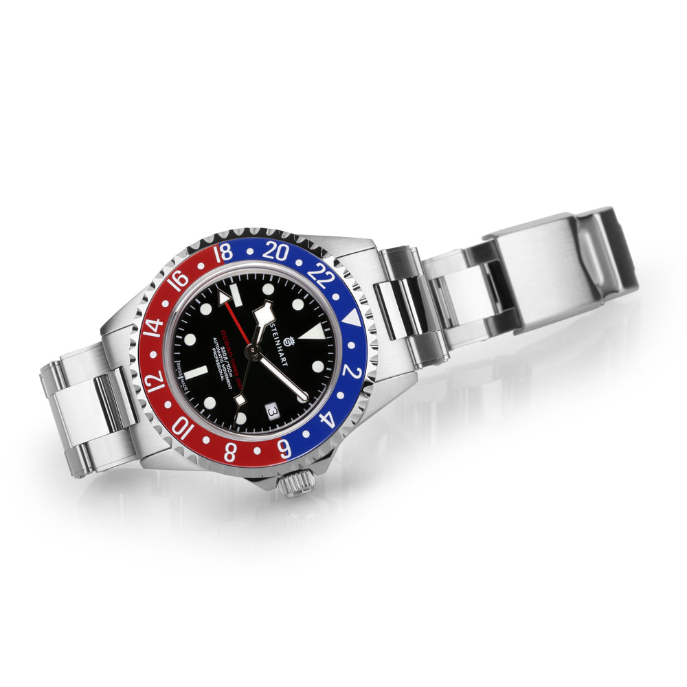 Ocean 3 GMT Blue Red ceramic